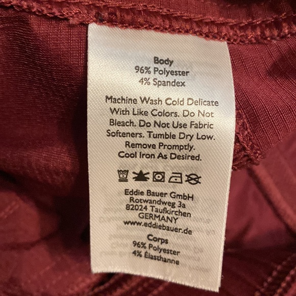 Eddie Bauer maroon lightweight jogger pants womens size med. new condition - Picture 6 of 9